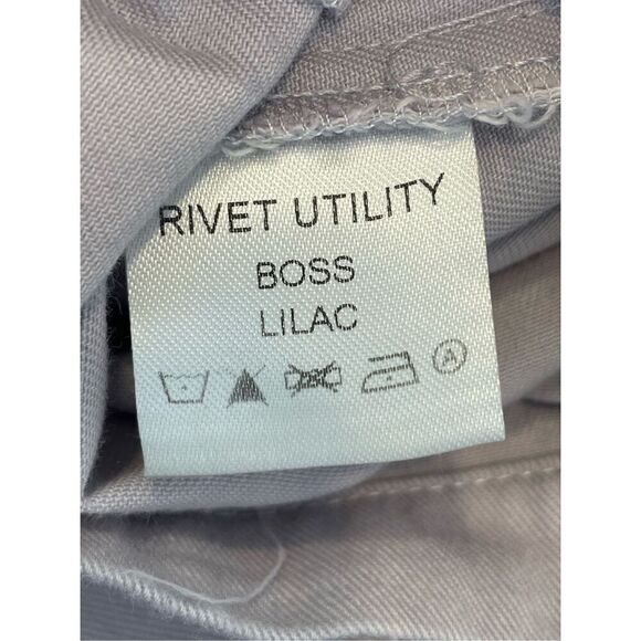 Rivet Boss Utility Jumpsuit Sleeveless Size XS in Lilac - Picture 6 of 7